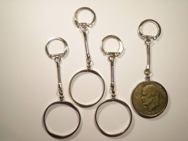 1 Versilberte U.s. Eisenhower Und Liberty Dollar Morgan Münzhalter Münzring Schlüsselanhänger Keine Münze 1 Versilberte U.s. Eisenhower Und Liberty Dollar Morgan Münzhalter Münzring Schlüsselanhänger Keine Münze von epicvintagejewelry