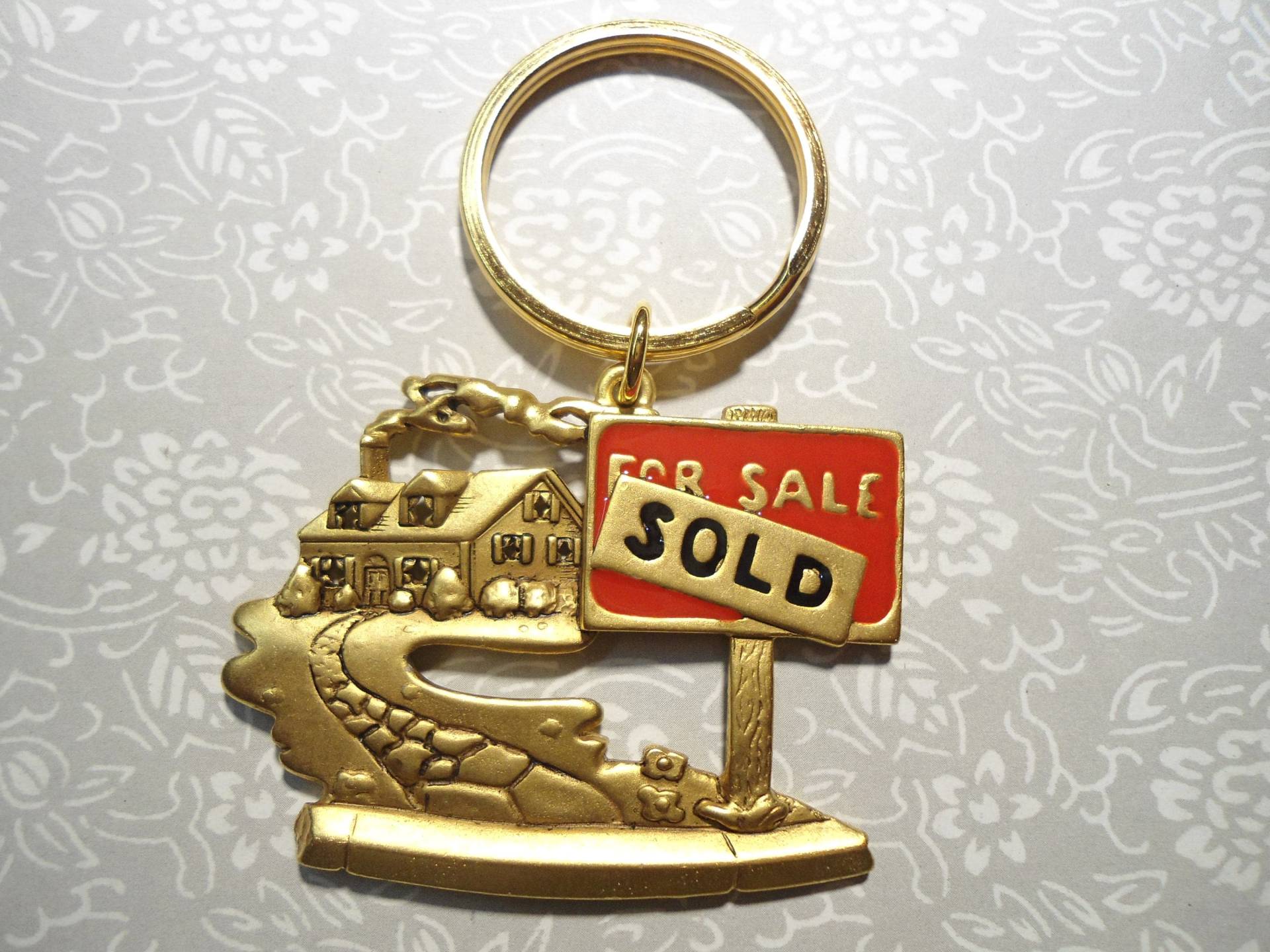 1 Vg Makler Verkauft" Haus Schlüsselanhänger 1 Vg Makler Verkauft" Haus Schlüsselanhänger von epicvintagejewelry