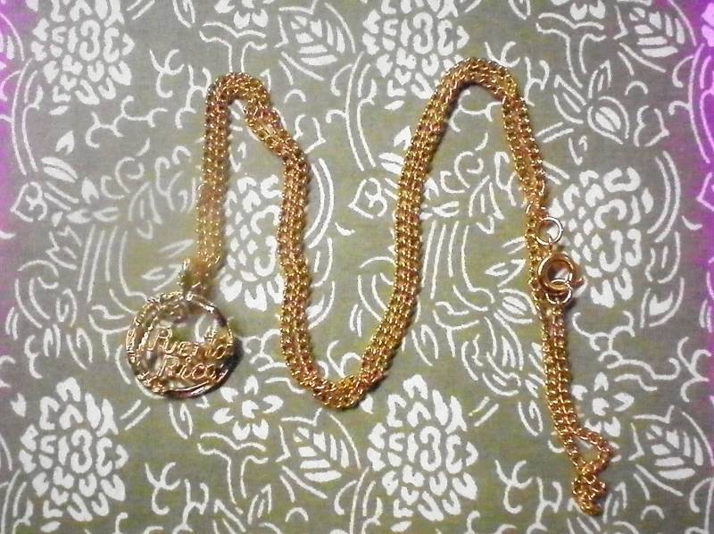 1 Vg Puerto Rico Anhänger 18" Neclklace 1 Vg Puerto Rico Anhänger 18" Neclklace von epicvintagejewelry