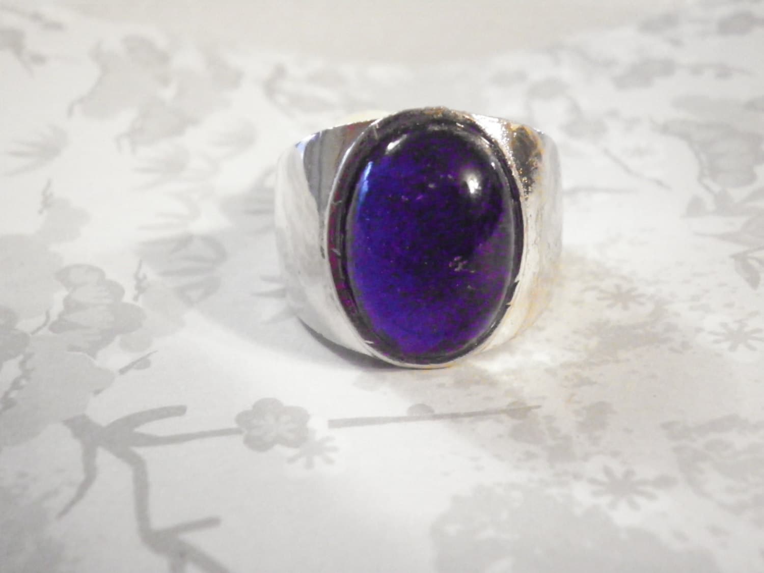 1 Vintage Versilberter Stimmungsring Bitte Größe Angeben. 9. 10 Oder 11 Geben Sie Die Benötigte An von epicvintagejewelry