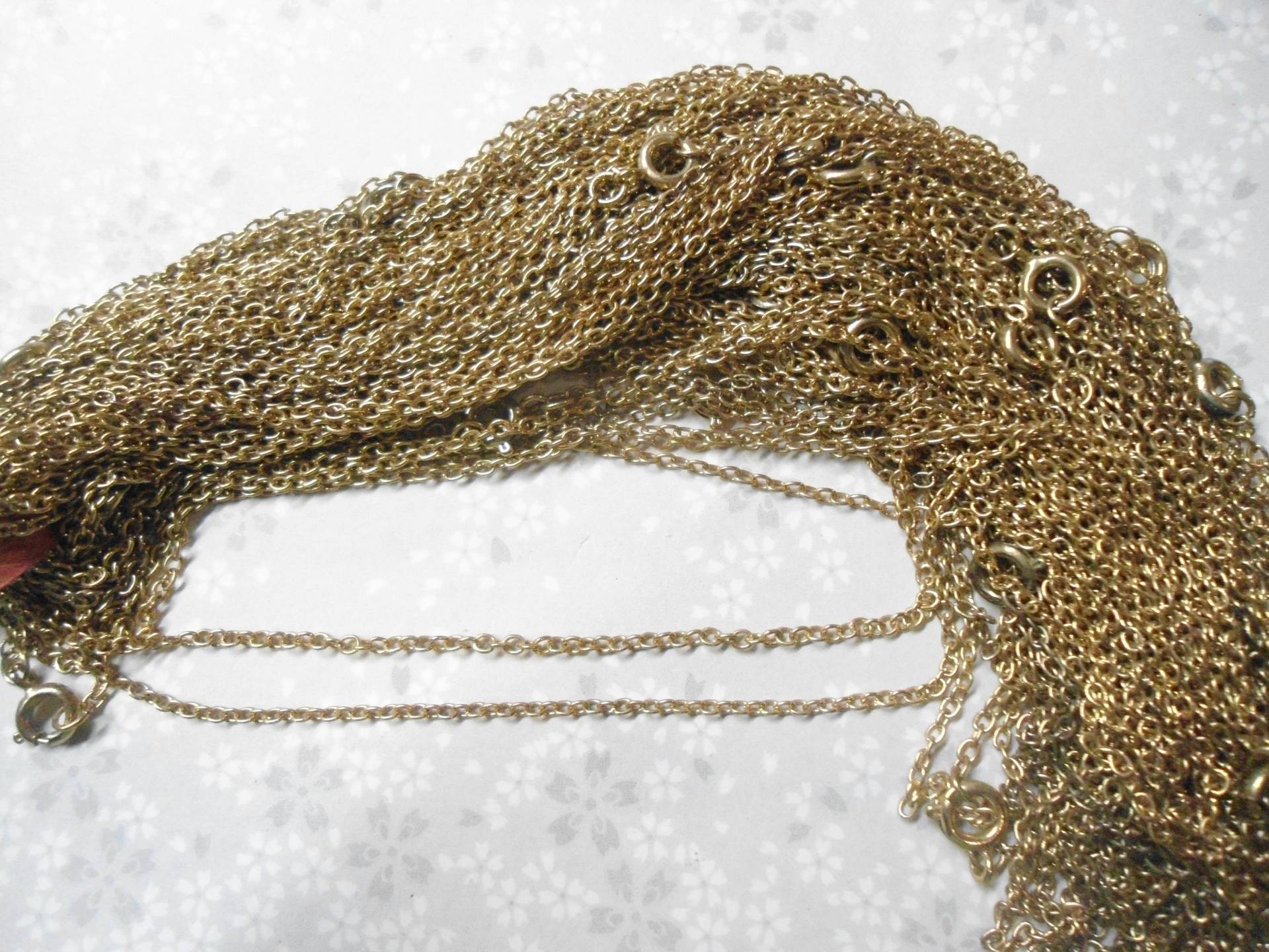 12 Messing 16" Kabelketten Halsketten 12 Messing 16" Kabelketten Halsketten von epicvintagejewelry