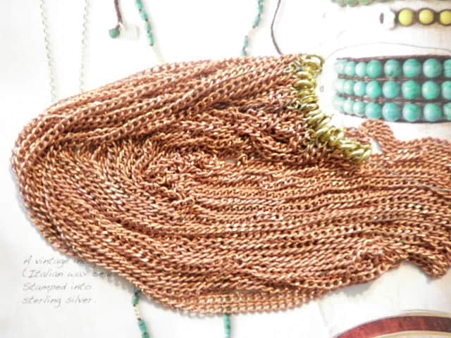 12 Vintage Kupferbeschichtete 61 cm Panzerketten von epicvintagejewelry