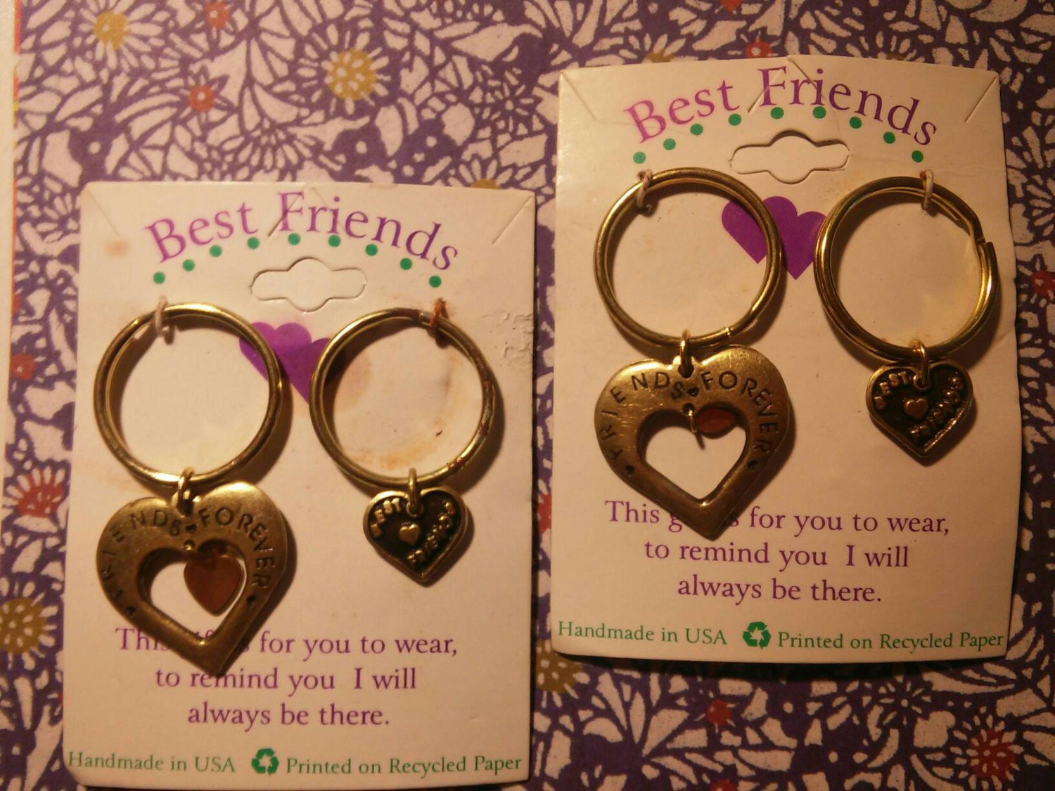 2 Beste Freunde Schlüsselanhänger 2 Beste Freunde Schlüsselanhänger von epicvintagejewelry