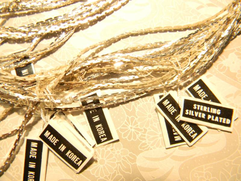 2 Versilberte 24" Ketten Hergestellt in Korea von epicvintagejewelry