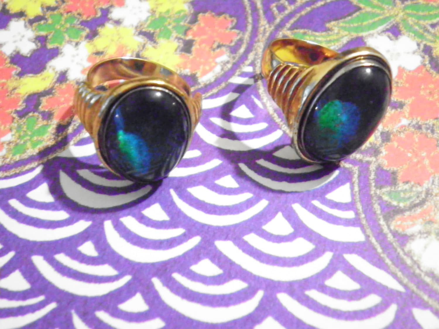 2 Vintage Moodstone Ringe 2 Vintage Moodstone Ringe von epicvintagejewelry