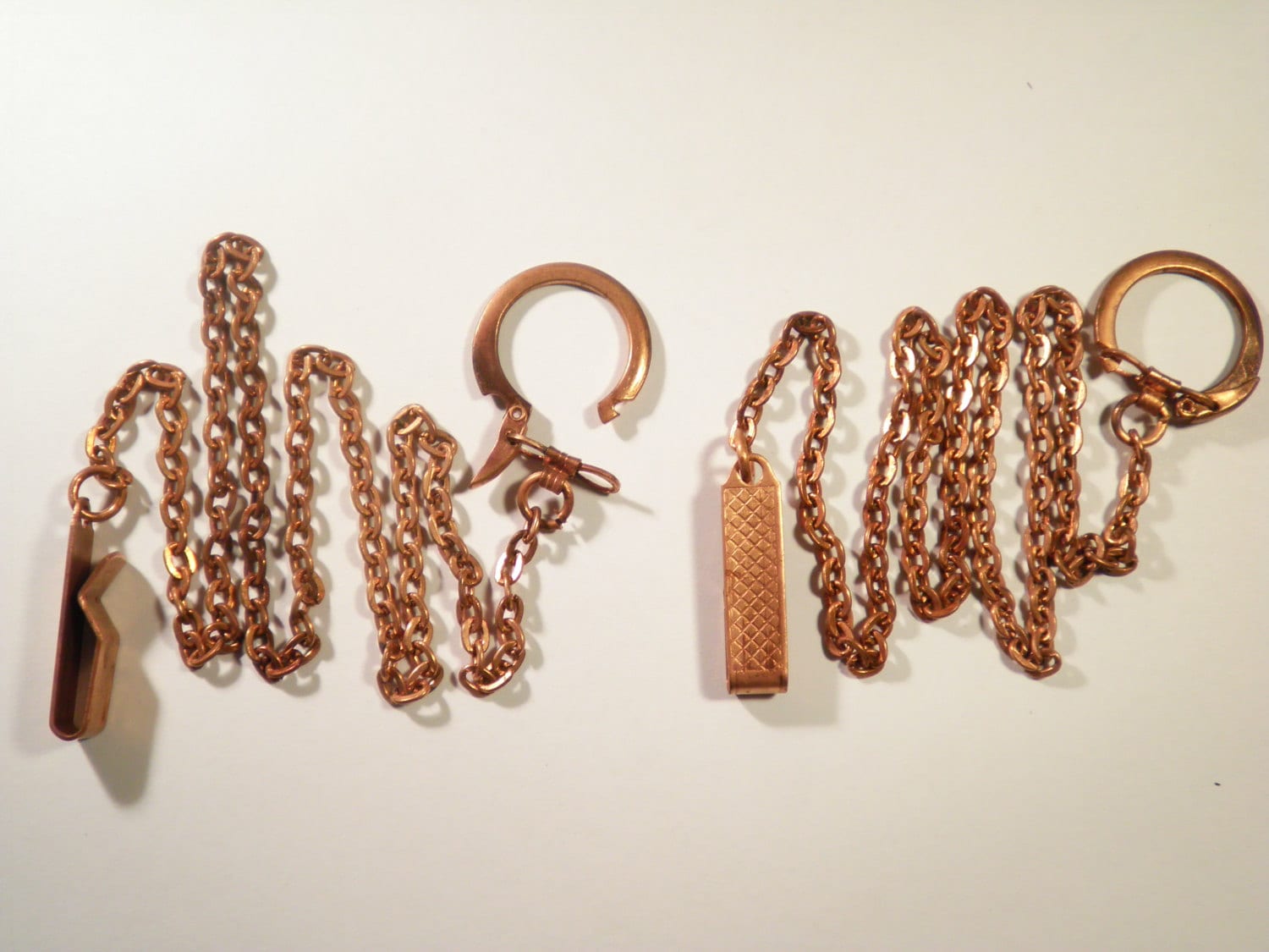 4 Verkupfertes 18" Schlüsselanhänger Mit Gürtelclip 4 Verkupfertes 18" Schlüsselanhänger Mit Gürtelclip von epicvintagejewelry