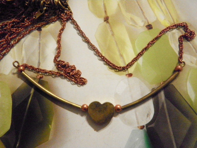 4 Vintage Messing 16 "Herz Ketten Mit Coppercoated 4 Vintage Messing 16 "Herz Ketten Mit Coppercoated von epicvintagejewelry