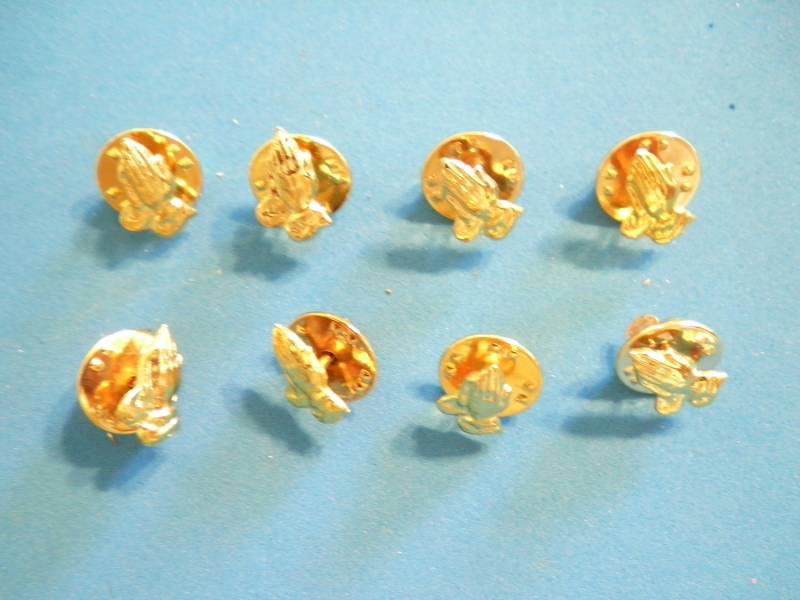 4 Vintage Vergoldet Beten Hände Pins von epicvintagejewelry