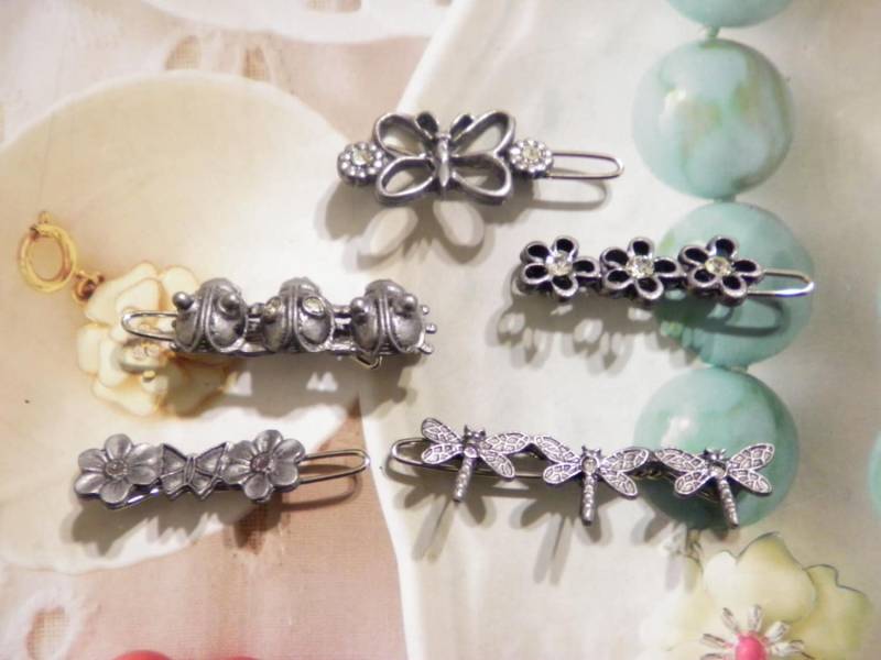 5 Vintage Zinn Assorted Haarnadeln von epicvintagejewelry