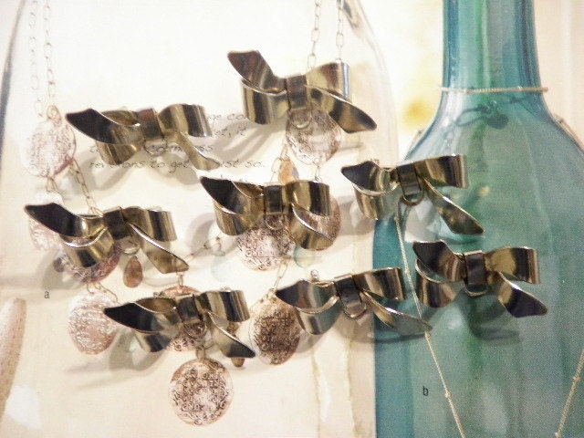 6 Vintage Nickel Versilberte 40mm Schleife Pins Mit von epicvintagejewelry