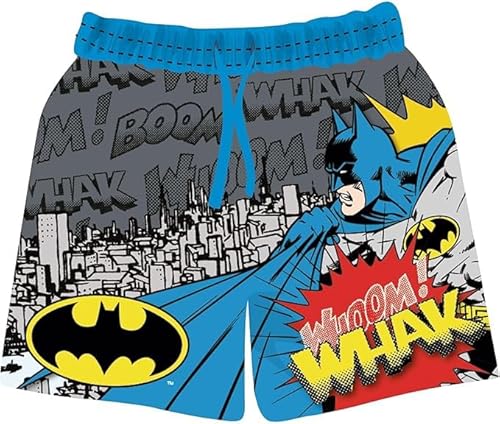 Batman Jungen Badehose Badeshorts Schwimmhose mit Elastischer Bund und Netzfutter, Fast trocken Badeboxer Kinder Strand Schwimmbad 98-128cm (DE/NL/SE/PL, Numerisch, 128, Regular, blau) von eplusm