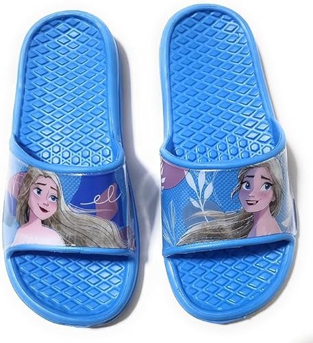 Disney Frozen Badeschuhe rutschfeste Slippers hausschuhe Flip Flops 2-6 jahre Badelatschen Sommer Badeschuhe für Mädchen (Blau, EU Schuhgrößensystem, Kleinkind, Damen, Numerisch (von/bis), M, 30, 31) von eplusm