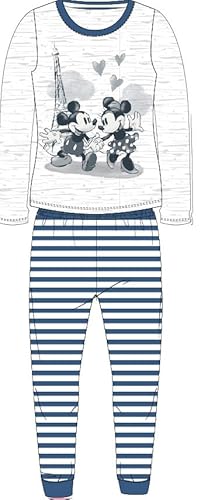 Disney Minnie Maus Mädchen Schlafanzug Baumwolle Süß Minnie Mouse Langarm Zweiteiliger Set Kinder Nachtwäsche Winter Weihnachten Pyjama Geschenk 104-134cm (DE/NL/SE/PL, Numerisch, 104, Regular, Blau) von eplusm