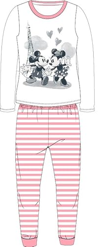 Disney Minnie Maus Mädchen Schlafanzug Baumwolle Süß Minnie Mouse Langarm Zweiteiliger Set Kinder Nachtwäsche Winter Weihnachten Pyjama Geschenk 104-134cm (DE/NL/SE/PL, Numerisch, 128, Regular, Rot) von eplusm
