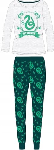 Harry Potter mädchen pjs Kinder Pyjama Lange Hose Mädchen Hogwarts Langarm T-Shirt Hose Set Winter Herbst Schlafanzug Geschenk Gr. 134-164cm (DE/NL/SE/PL, Numerisch, 134, 140, Regular, Grün) von eplusm