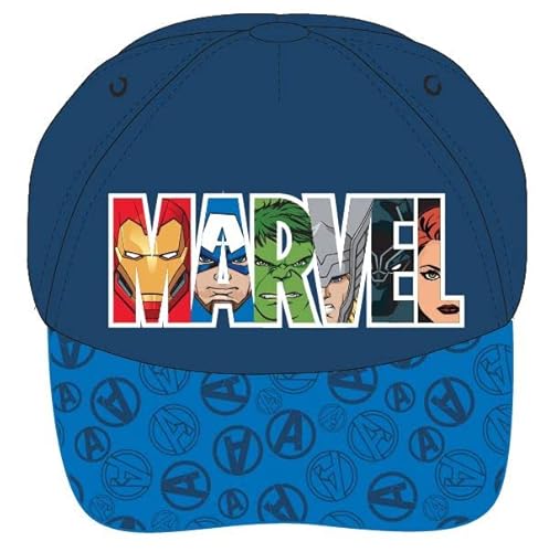 Marvel Avengers Kinder Jungen caps sommermütze Kindergeburtstag Schule Sport Sonnenschutz (as3, Numeric, Numeric_52, Baby Boys, Blau, 52) von eplusm