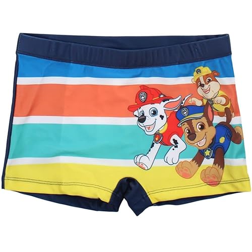 PAW Patrol Badehose Größe 98/104 110/116 122/128 Badeshorts Mehrfarbig Kinderbadehose Jungen von Paw Patrol mit Marshall, Chase und Rubble. (110/116, Blau) von eplusm