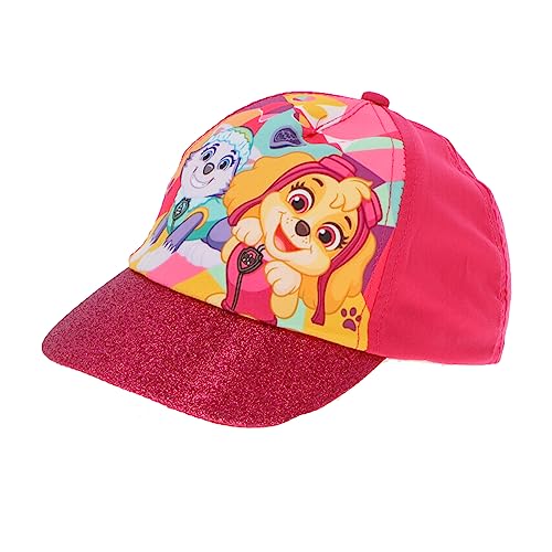 PAW Patrol Baseball Cap, Kappe Sonnenhut für Mädchen mit Klettverschluss ab 2-10 Jahren, 100% UV Schutz Sommer Geschenk Fushia-51 von eplusm