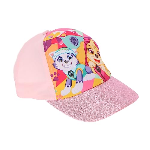 PAW Patrol Baseball Cap, Kappe Sonnenhut für Mädchen mit Klettverschluss ab 2-10 Jahren, 100% UV Schutz Sommer Geschenk Rosa-51 von eplusm