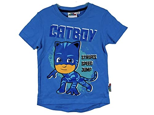 PJ Masks Jungen T-Shirt (as3, Numeric, Numeric_98, Regular, blau) von eplusm