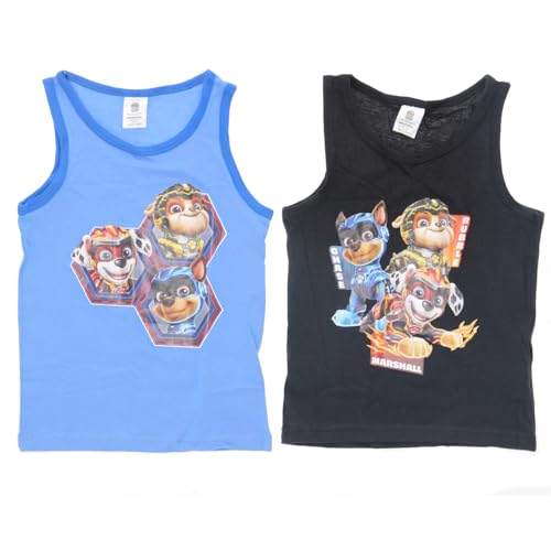 Paw Patrol/Spiderman Multipack Unterhemd für Jungen Kinder Tank Top Hemdchen Unterwäsche Blau/Grau (2er Pack) (DE/NL/SE/PL, Numerisch, 110, 116, Regular, Blau/paw) von eplusm