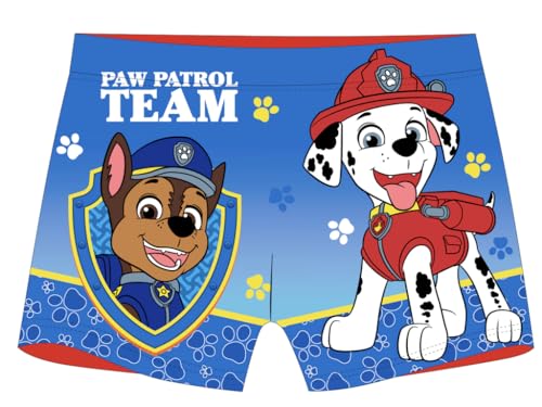 Paw Patrol Badehose Badeboxer (DE/NL/SE/PL, Numerisch, 98, 104, Regular, rot) von eplusm