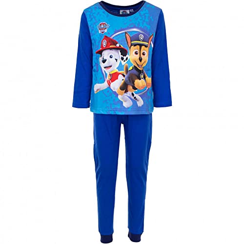 Paw Patrol Jungen Pyjama Set Langarm Zweiteiliger Baumwolle Schlafanzüge Kinder Nachtwäsche Winter Geschenk M5-8jahre von eplusm