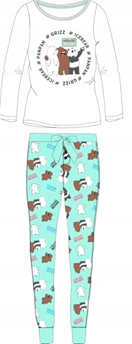 eplusm Mädchen Schlafanzug Lang arm Zweiteiliger mit Motiv süße Bären Baumwolle Schlafanzüge Set Kinder Nachtwäsche Frühling/Winter Pyjama (DE/NL/SE/PL, Numerisch, 158, Regular, Grün) von eplusm