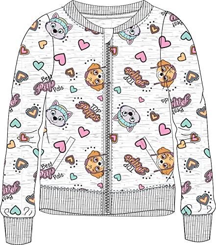 eplusm Mädchen Sweatshirt paw Patrol Pullover Weiss rosa Girls Pulli pawpatrol Skye Baby Jacke (8/9) von eplusm