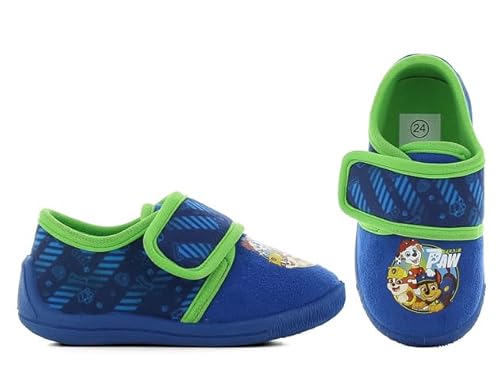 eplusm Paw-Patrol Jungen Slippers Hausschuhe mit Klettverschluss von 2 bis 6 Jahre (Grün, EU Schuhgrößensystem, Kleinkind, Numerisch, M, 28) von eplusm