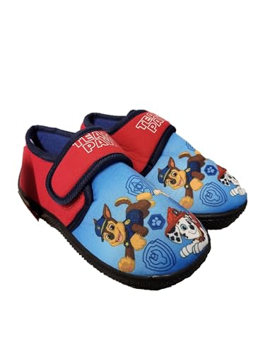 eplusm Paw-Patrol Jungen Slippers Hausschuhe mit Klettverschluss von 2 bis 6 Jahre (rot-blau, EU Schuhgrößensystem, Kleinkind, Numerisch (von/bis), M, 25, 26) von eplusm