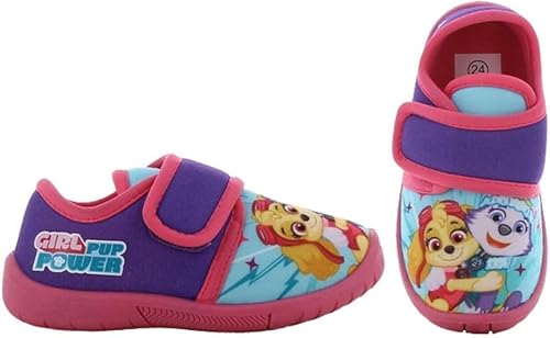 eplusm Paw Patrol Skye Stitch hausschuhe Mädchen 2 bis 6 Jahre Warme Pantoffeln Motiv Kindergarten Freizeitschuhe ideal für Schule (rosa, EU Schuhgrößensystem, Kleinkind, Numerisch, M, 27) von eplusm