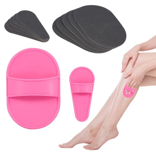 Haarentfernerpolster, tragbare glatte Gesichtshaarentfernungskissen Körperdepilation Schleifwerkzeug für Frauen Mädchen Beine Lippen Hautpeeling Sandpapier Kit von equlup