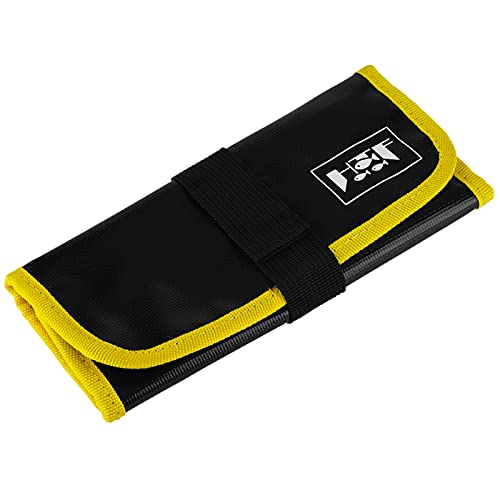 equlup Fischereischatzbeutel, 31 x 22 cm / 12,2 x 8,6 Zoll PVC Fischereischriftenköder Tackle Gear Tools Taschen Organizer für Angelschuiten Köder Zubehör (Gelb) von equlup