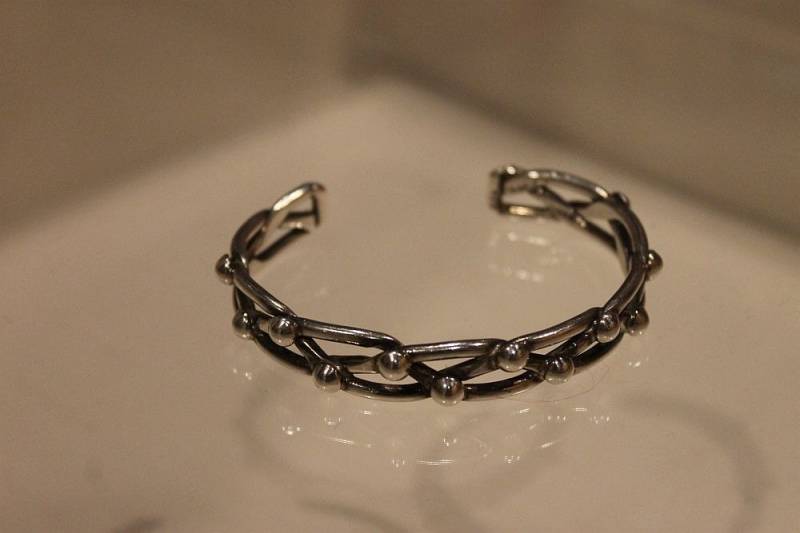 Estate Sterling Silber Knobbed Gewebtes Armband Estate Sterling Silber Knobbed Gewebtes Armband von ercubed