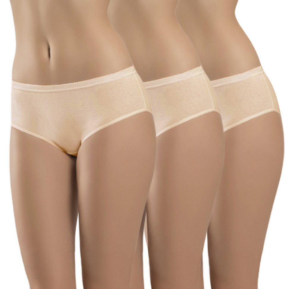 erdem iç giyim Bikinislip 3er-Pack Damen-Slips, perfekter Sitz, Double Rib Strick,100% Baumwolle von erdem iç giyim