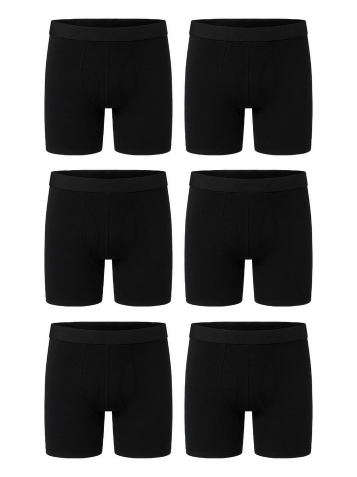 erdem iç giyim Boxer Erdem Grau Melange 6er-Pack lange Boxershorts aus Baumwolle und Elasta von erdem iç giyim