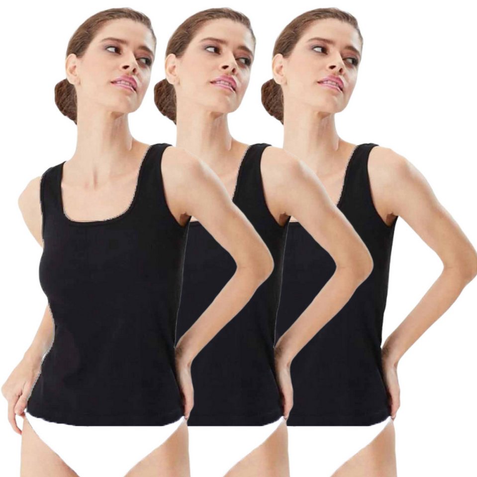 erdem iç giyim Tanktop 3er-Pack Damen Bambus Unterhemden, superdünn, ärmellos, 95% Bambus von erdem iç giyim
