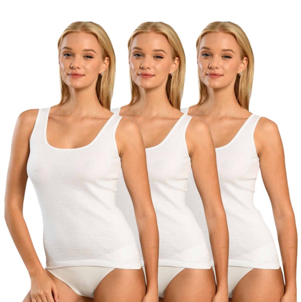 erdem iç giyim Tanktop 3er-Pack Damen Bambus Unterhemden, superdünn, ärmellos, 95% Bambus von erdem iç giyim