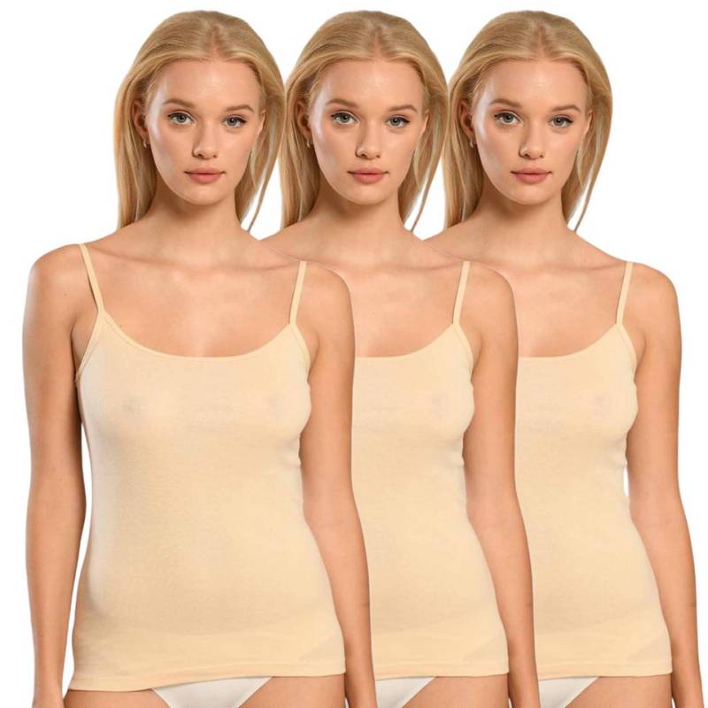 erdem iç giyim Tanktop 3er-Pack Damen-Rippunterhemd, perfekt sitzend, 100% Baumwolle von erdem iç giyim