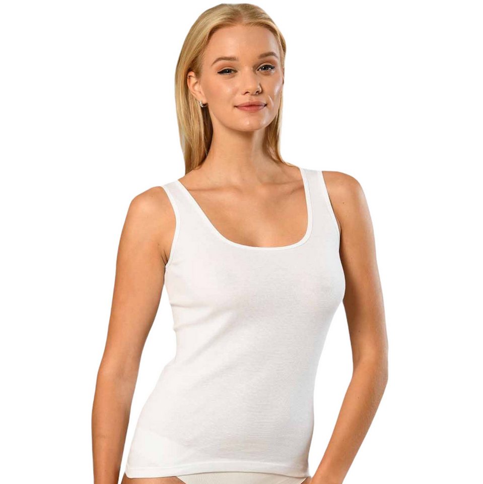 erdem iç giyim Tanktop Damen Bambus-Unterhemd, superdünn, S-3XL, schwarz/weiß, 95% Bambus von erdem iç giyim
