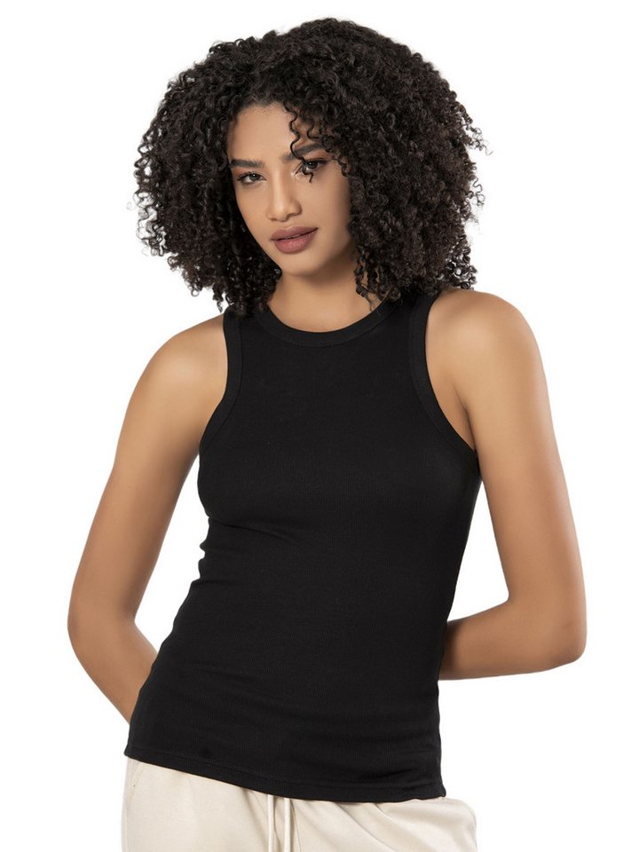 erdem iç giyim Tanktop Erdem Underwear Schwarzes Viskose-Camisole Neckholder-Damenunterhemd 2 von erdem iç giyim