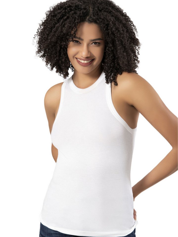 erdem iç giyim Tanktop Erdem Underwear Schwarzes Viskose-Camisole Neckholder-Damenunterhemd 2 von erdem iç giyim