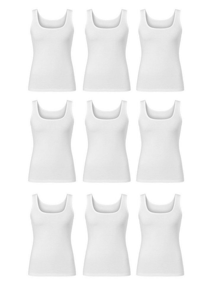 erdem iç giyim Tanktop Erdem Weißes 9-Ripp-Unterhemd 21059 von erdem iç giyim