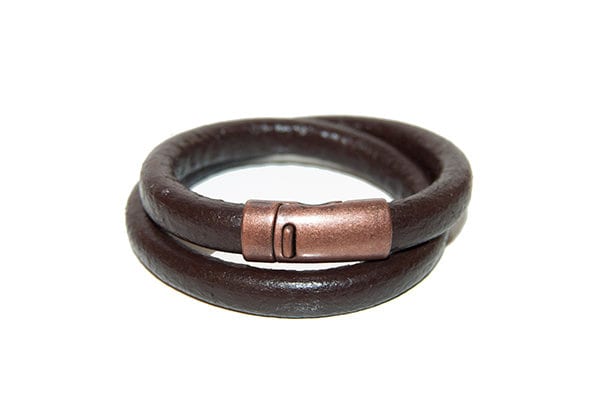 Doppelwickelarmband Aus Lederband Mit Kupferverschluss Doppelwickelarmband Aus Lederband Mit Kupferverschluss von ereretsy