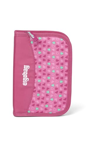 ergobag Federmäppchen Set 22-teilig, Lyra Buntstifte, Stundenplan-Fach, Kleingeld Fach, Lineal HeartBear - Pink von ergobag