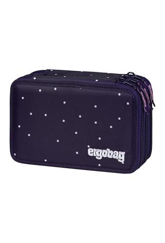 ergobag Maxi Mäppchen Set 40-Teilig, Lyra Bunt- und Filzstifte, Kleingeld Fach, Lineal, Schere SternguckBär - Lila von ergobag