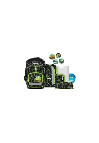 ergobag Pack Set Bundle ergonomischer Schulrucksack Flexibel 7-teilig Set 1. Klasse Grundschule für Mädchen und Jungen von ergobag
