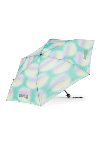 ergobag Regenschirm Kinderschirm für die Schultasche, ultraleicht und klein mit Tasche, reflektierend windfest ZauBärwelt - Mint von ergobag