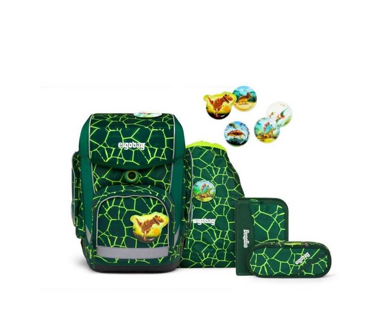 ergobag Schulranzen Cubo (5tlg., inkl. Schlamperrolle, Sportbeutel, Federmäppchen, Kletties-Set), aus recyceltem Material von ergobag